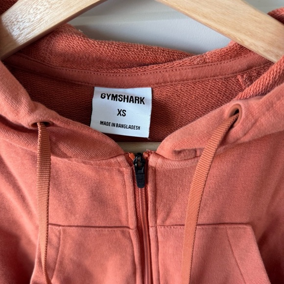 GYMSHARK x Kendra & Kathryn Burnt Orange Cropped Zip Up Hoodie Size XSmall - Picture 8 of 13